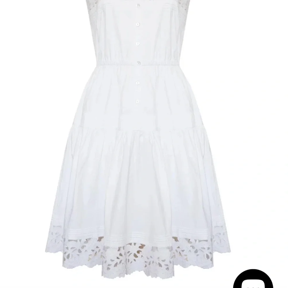 Hunter Bell- Elegant White Lace Trim Dress - Picture 4 of 8
